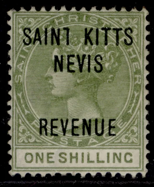 ST KITTS-NEVIS - St Christopher QV SG R6, 1s olive, LH MINT. Cat £15.