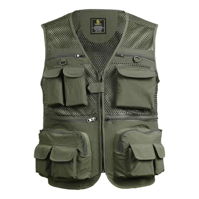 Breathable Fishing Travel Mesh Vest with Zipper Pockets Summer I2S1