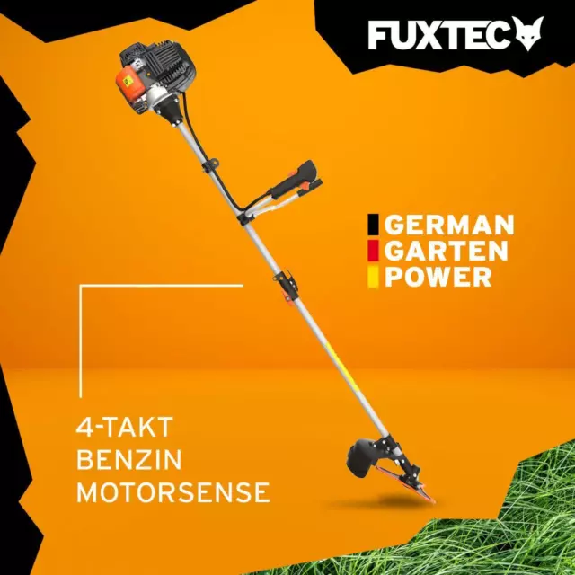 Benzin Motorsense 4-Takt Freischneider Rasenmäher Rasentrimmer Trimmer FUXTEC