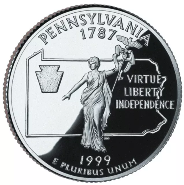 1999 S Proof Pennsylvania State Quarter Uncirculated US Mint