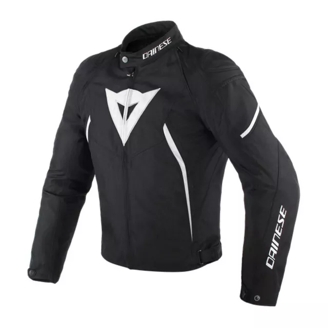 Jacke Original Dainese Avro D2 Tex Jacket Wasserdicht Schwarz/Weiß