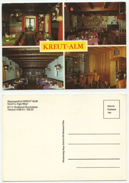 07348 - Alpengasthof Kreut-Alm - Großweil/Kochelsee - old postcard
