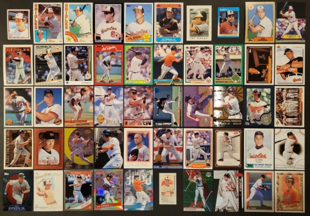 Lot of 50 Different CAL RIPKEN JR Baseball Cards HOF 1983-2023 BB3267
