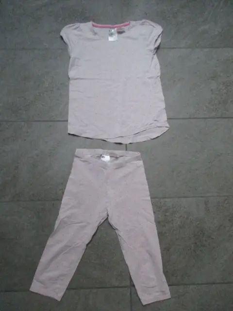 Schlafanzug, Zweiteiler, Pyjama, langarm, lange Hose von H&M Gr. 134/140 rosa