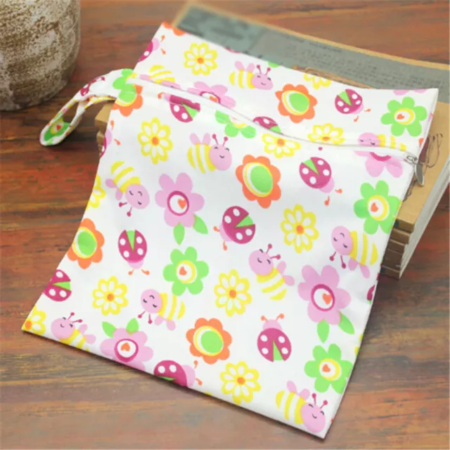 Baby Protable Nappy Washable Nappy Wet Dry Cloth Zipper Waterproof Diaper Bag AY 4