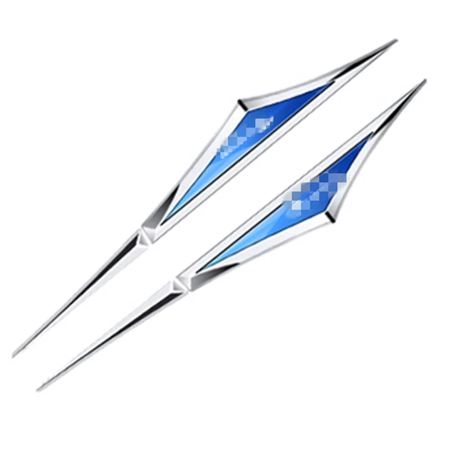 2PC Car Alloy Sticker Front Door Side Fender Emblem Decal Decorative Accessories 2PC Car Alloy Sticker Front Door Side Fender Emblem Decal Decorative Accessories