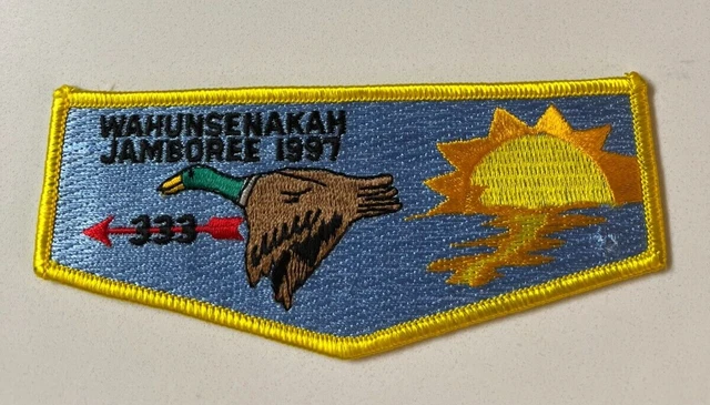 Boy Scout OA 333 Wahunsenakah Lodge Flap S7 1997 National Jamboree