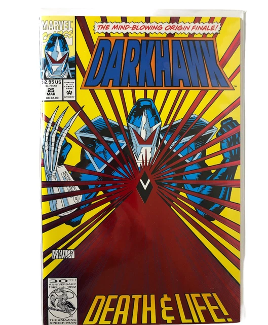 Darkhawk #25 Foil cover Marvel Comic 1st Print 1993 Avengers Iron Man