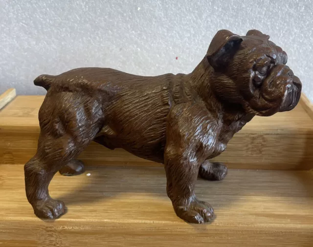 Vintage American French English Bulldog Statue Figurine Resin Pet Dog Decor