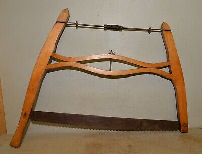 Antique Atkins E.C.A. & Co #500 wood buck bow saw collectible cutting tool