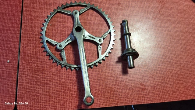 SOLIDA PEDALIER ANCIEN ACIER VELO COURSE ROAD BICYCLE
