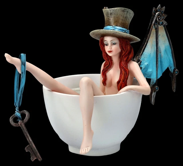 Figurine Elfes En Tasse - Steampunk Bain By Amy Brown - Fantasy Décorative