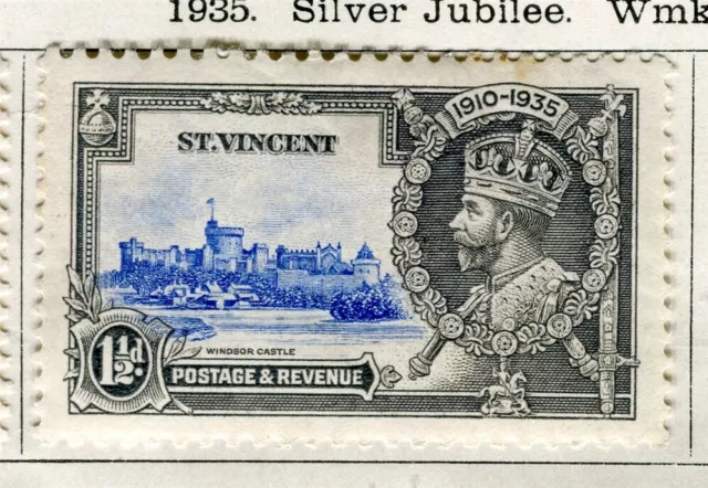 ST.VINCENT; 1935 early GV Jubilee issue Mint hinged 1.5d. value