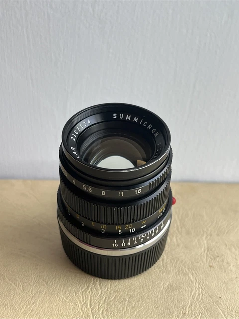 LEICA SUMMICRON 50MM F2 M Mount Lens - EXC+ Condition - V2 1970