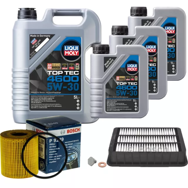 Paquetes de inspección BOSCH 8 L LIQUI MOLY Top Tec 4600 5W-30 para Mitsubishi Citroën