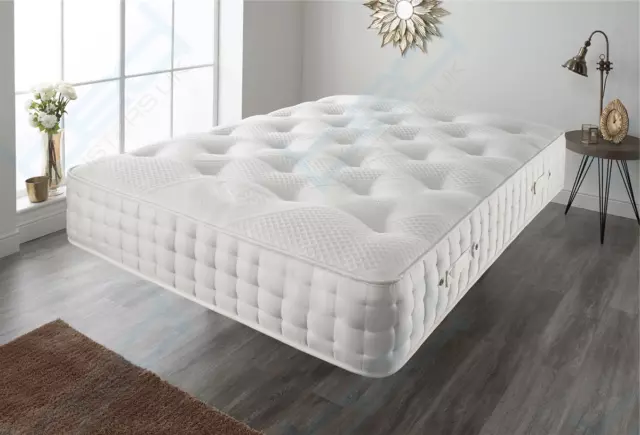 New Pure Natural Pocket Jupiter 3000 Sprung Mattress 3Ft 4Ft6 5Ft King Size