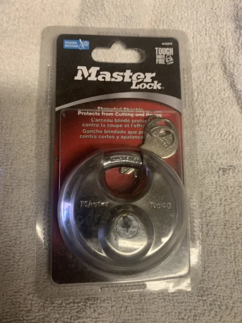 New Master Lock 40DPF Stainless Steel Discus Padlock