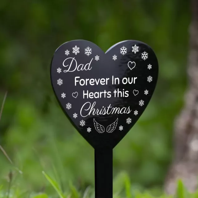 Christmas Memorial Grave Marker Dad Christmas Memorial Remembrance Ornaments