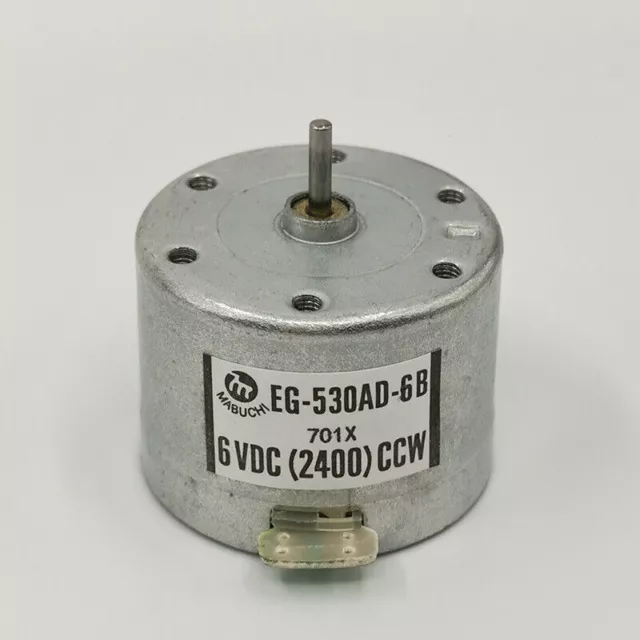 EG-530AD-6B DC 6V 2400RPM CCW Tape Deck Recorder Audio Motor Round Capstan Motor