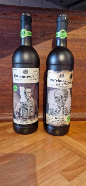 Empty 19 crimes Halloween Glow In The Dark Bottles Ideal For Upcycling Or Crafts