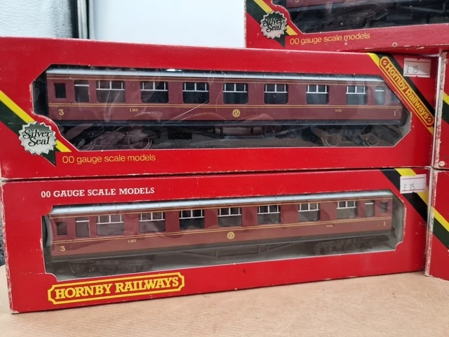 RAKE OF 5 Hornby 00 Gauge LMS Coaches Boxed B01 £39.99 - PicClick UK