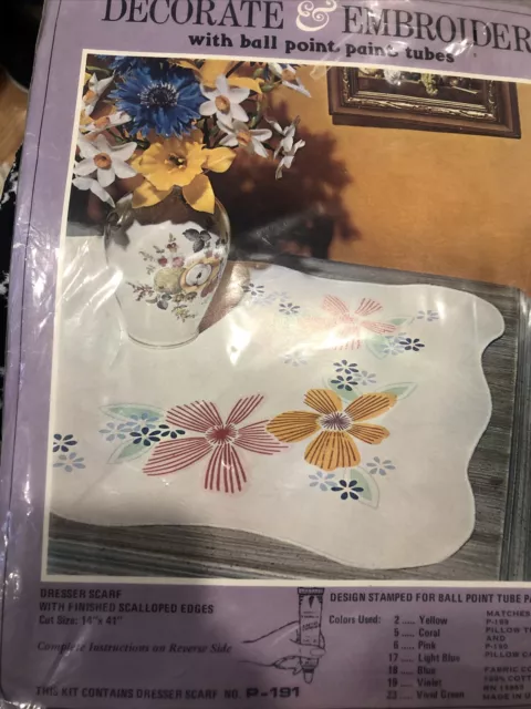 Bufanda decorativa y bordadora de colección para bordar o kit de pintura de punta de bola #P-191