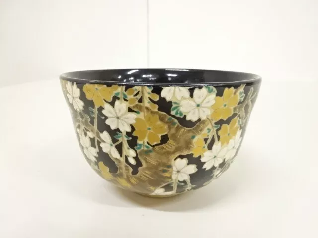 33297# Japanese Tea Ceremony / Chawan (Tea Bowl) / Kinsai Iroe / Sakura / Artisa