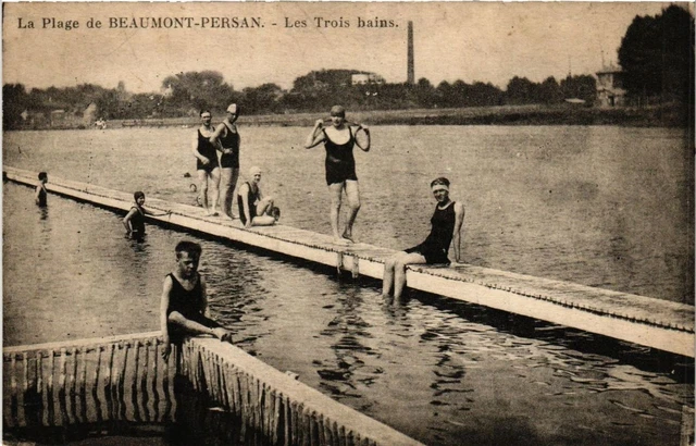 CPA La Plage de BEAUMONT-PERSAN Les Trois Bains (376860)
