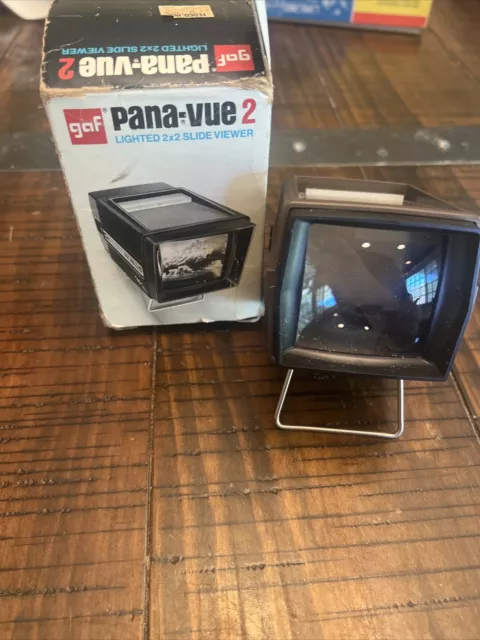 Vintage Gaf Pana-Vue 2 Lighted 2x2 Slide Viewer Free Shipping!