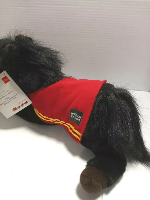 Wells Fargo Legendary Pony Horse Mike Plush Stuffed Animal 14" Black Brown  2016