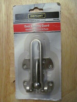 Door Security Guard Unique Locking -Satin Nickel Finish- Defiant 552-856