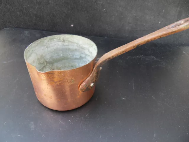 ancienne casserole verseuse poelon cuivre cuisine vintage french copper pan