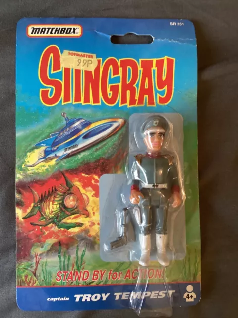 Vintage 1992 Stingray Figure Troy Tempest Matchbox Carded Rare Action Toy Man