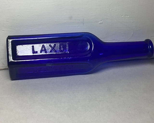 1894 Dated Laxol A.j.white New York Unique 3 Sided Castor Oil Med Bottle