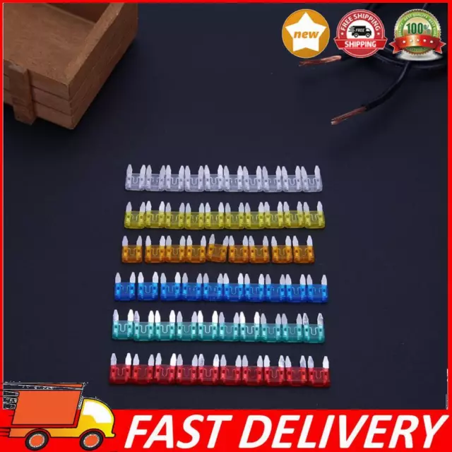 60pcs Auto Car Truck Mini Fuse Blade 5A 10A 15A 20A 25A 30A Mixed Set Kit