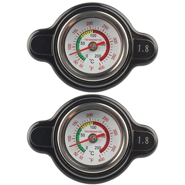 2x radiatore ad alta pressione con misuratore di temperatura, radiatore 1,8 bar 25,6PsiP1B7