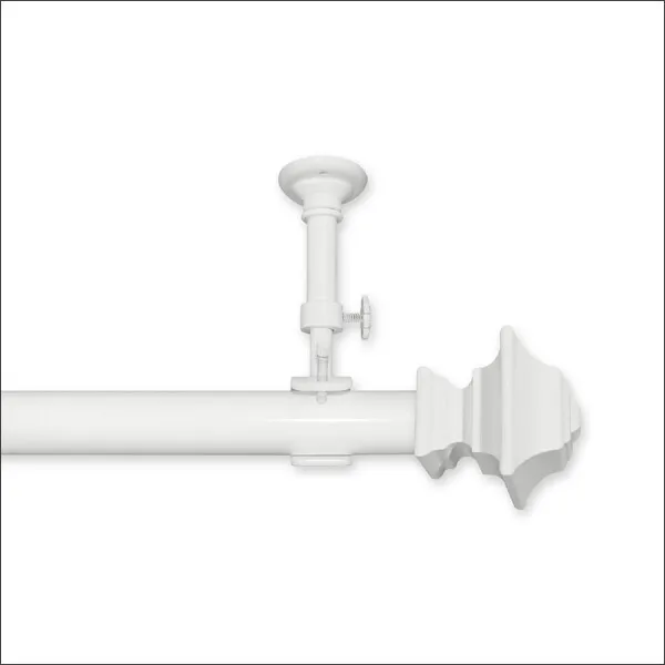 Pinnacle Optima Foray Curtain Rod Collection  16" - 240" - White