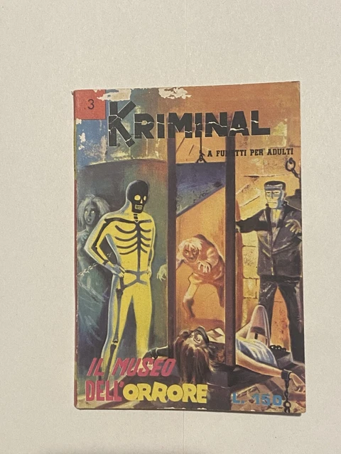 KRIMINAL N.3 ORIGINALE 1° edizione aut.6235 del 1963 corno - stato ...