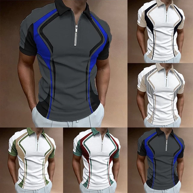 Camicia uomo a maniche corte abbinata in poliestere per durata e comfort
