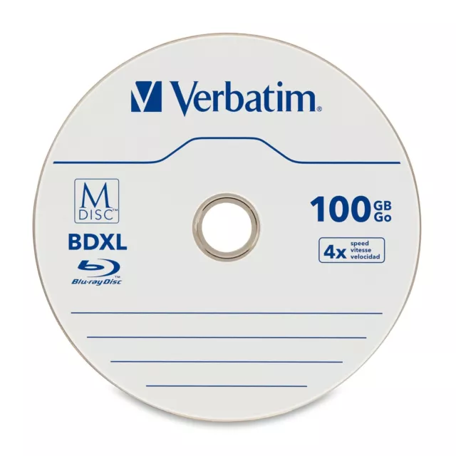 Verbatim Blu-ray Recordable Media - Bd-r Xl - 4x - 100 Gb - 25 Pack Spindle -