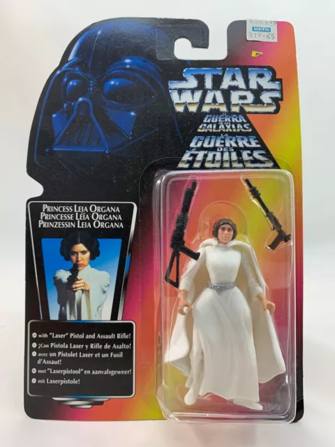 Kenner Hasbro Red Card Star Wars Tri Logo POTF2 Power Of The Force 2 Princess Le