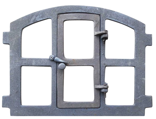 Marco ventanas ventana del granero de hierro gris de estilo antiguo 48 x 41cm