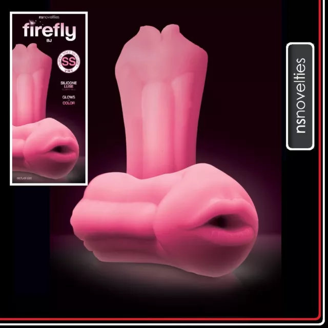 Sex Toys Uomo_Masturbatore Firefly Blow Job Pink Glow Silicone Mouth Hole Bocca
