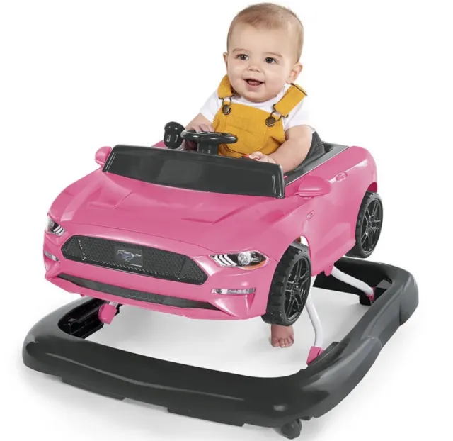 Centro de actividades para bebé Ford Mustang 4 en 1 rosa y caminante empujante ¡nuevo!