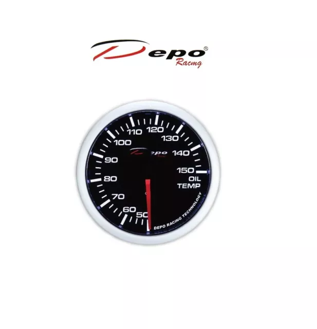 Depo Racing Getönte Digital Öltemperatur Anzeige / Oil Temp Gauge Ws-W5247B