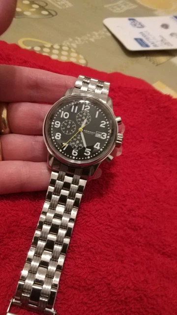 Montre Chronographe Aldex Pour Homme - Comme Neuve, Boîtier Transparent, étanche 50m, Mouvement Quartz