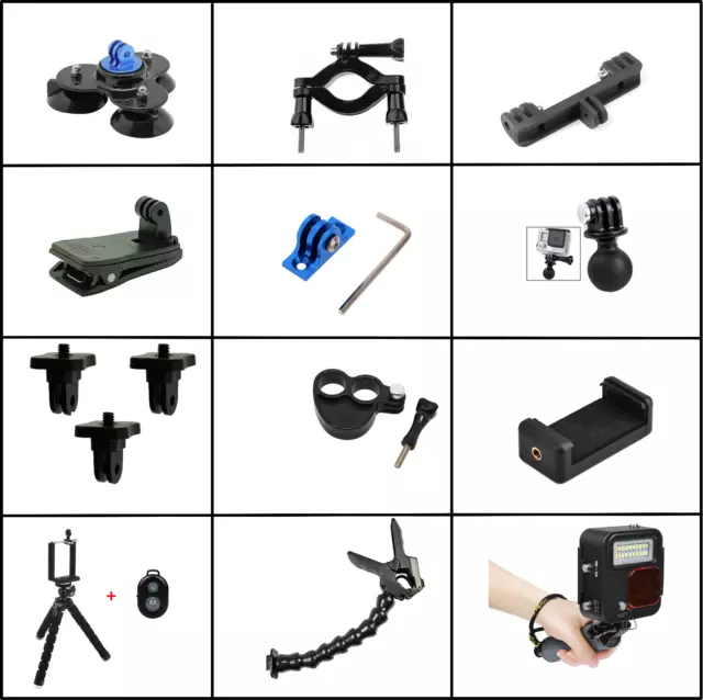 Kit de accesorios Gopro hero 5/6/7 / Hero 2018 Action cam Soportes deportivos