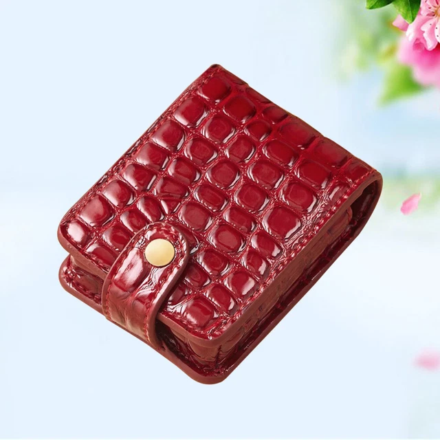 Pequeña bolsa de cosméticos espejo bolsa de lápiz labial espejo caja de lápiz labial