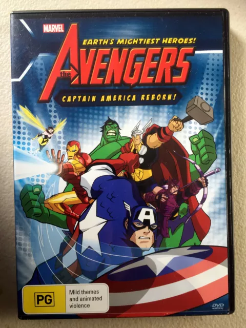 Marvel - The Avengers - Captain America Reborn (DVD, 2010) PAL Region 4 LIKE NEW