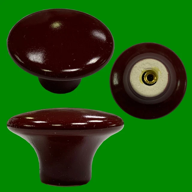 4x 39mm Céramique Bordeaux Rouge Placard Cuisine Porte Poignées Tiroir Bouton